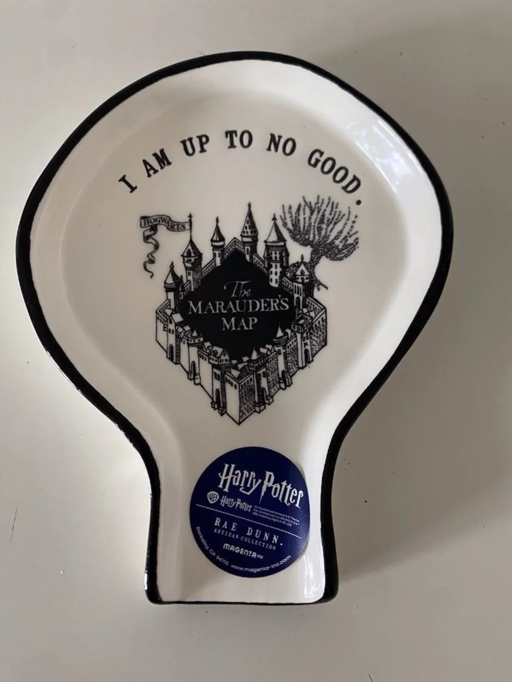 Rae Dunn Harry Potter I Am Up To No Good Ceramic Spoon Rest The Marauders Map